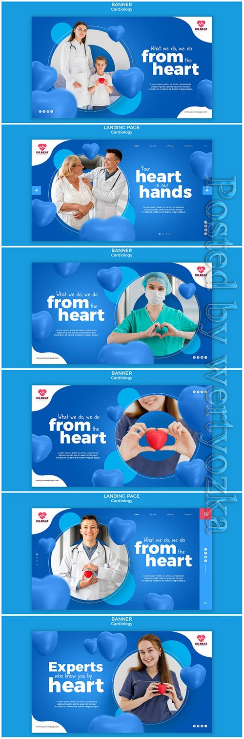Medic holding a toy heart banner web template premium psd