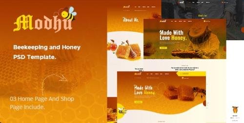 ThemeForest - Modhu v1.0 - Beekeeping and Honey PSD Template - 28958006