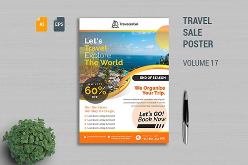 Travel Sale Poster Template Vol. 17