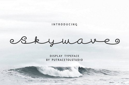Skywave - Display Cursive Font