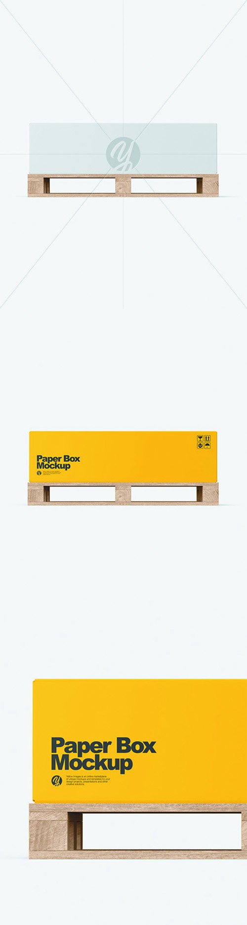 Wooden Pallet With Paper Box Mockup 66355 TIF