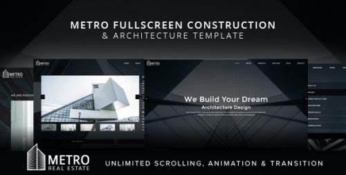 ThemeForest - Metro v1.0 - Fullscreen Construction and Architecture Template (Update: 18 August 17) - 20080742