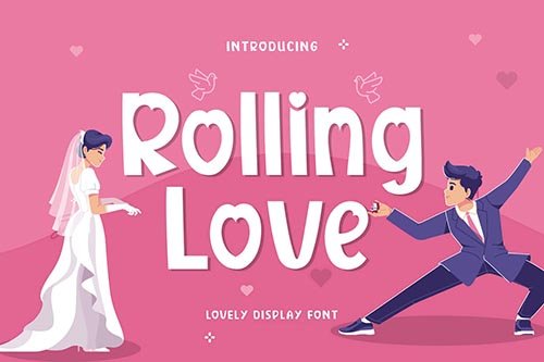 Rolling Love Display Font