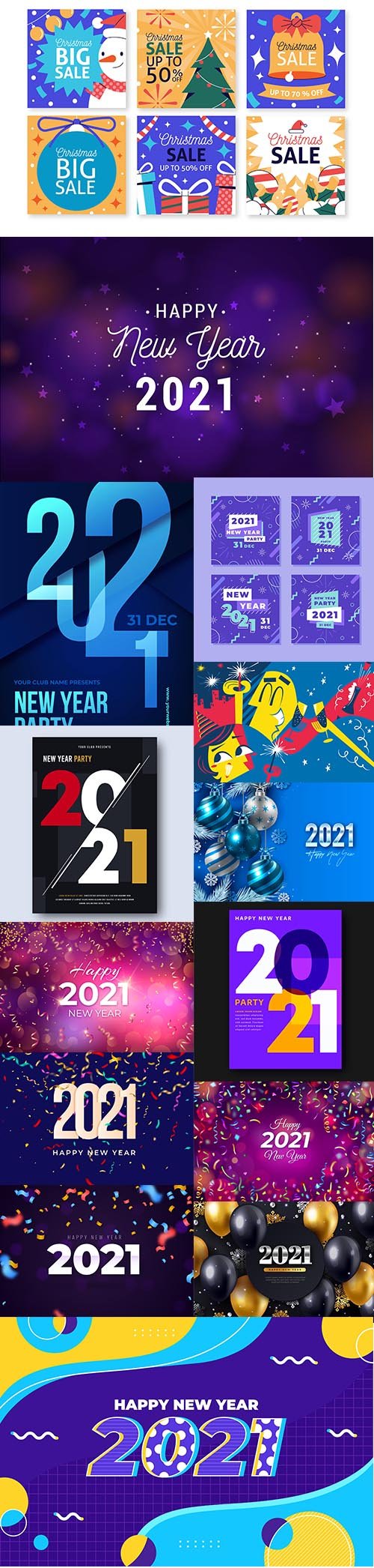 Realistic new year 2021 background