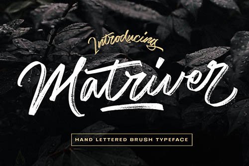 Matriver - Brush Font Logotype