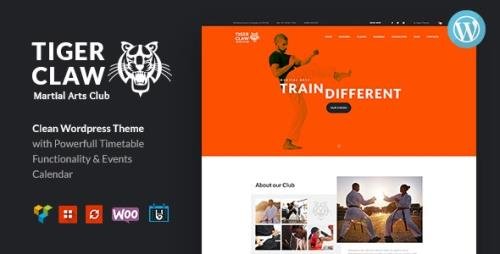 ThemeForest - Tiger Claw v1.1.2 - Martial Arts School and Fitness Center WordPress Theme - 20371073