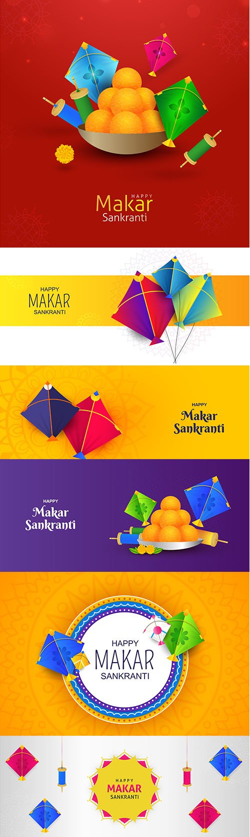 Happy makar sankranti greeting background