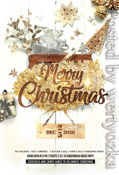 Magic Christmas Event Flyer PSD Template