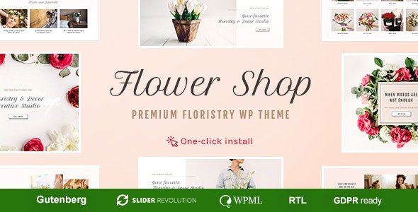 ThemeForest - Flower Shop v1.1.1 - Florist Boutique & Decoration Store WordPress Theme - 20190854
