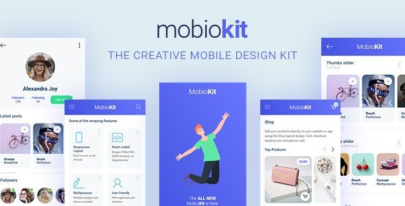 ThemeForest - Mobiokit v1.0 - HTML Mobile UI Kit - 29489518