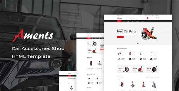ThemeForest - Aments v1.0 - Car Accessories Shop HTML Template - 29620957