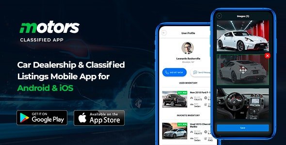 CodeCanyon - Motors v1.0.11 - Car Dealership & Classified Listings Mobile App for Android & iOS (Update: 30 September 20) - 24219339
