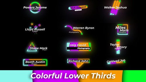 Colourful Lower Thirds 28869388