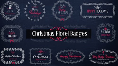 Christmas Floral Badges 21061670