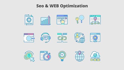 Seo Optimization - Filled Outline Animated Icons 29648225
