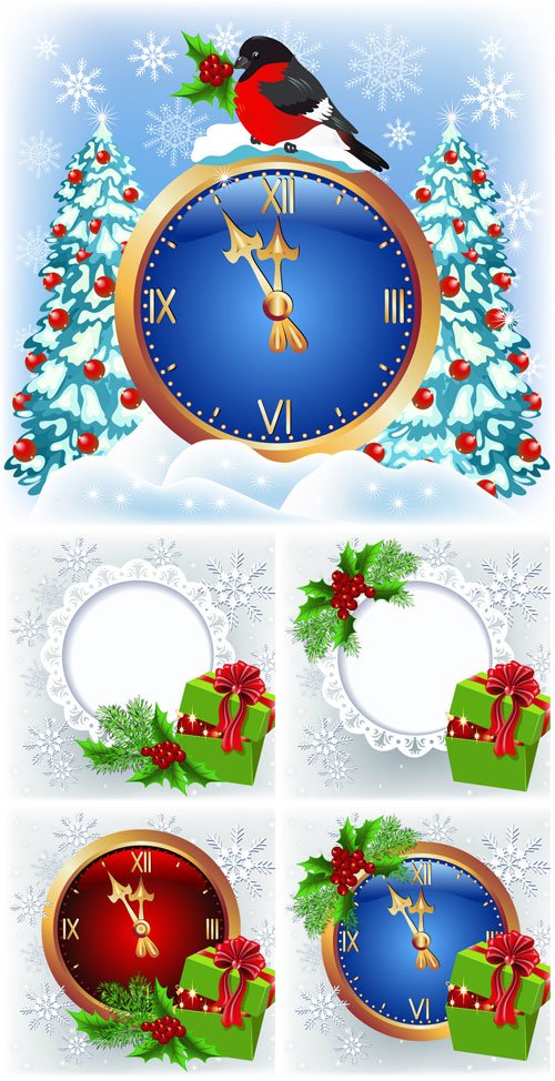 New Year and Christmas illustrations in vector №16