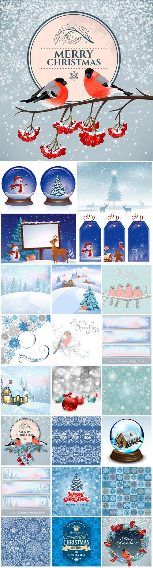 New Year and Christmas illustrations in vector №10
