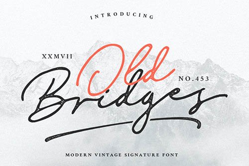 Old Bridges Vintage Script