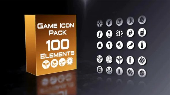 MotionArray - Game Icon Pack 100 Elements - 170277
