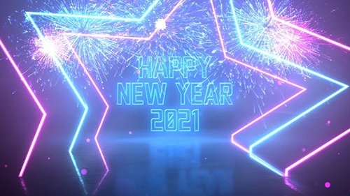 Neon Party New Year Wishes 29794322