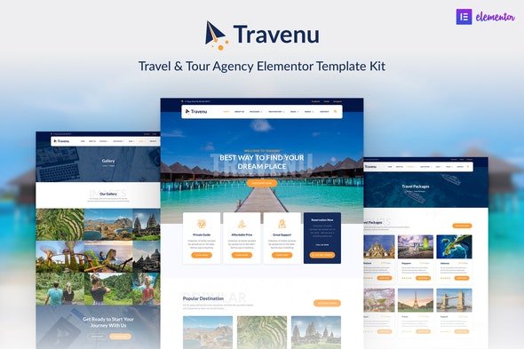 ThemeForest - Travenu v1.0.0 - Travel & Tour Agency Elementor Template Kit - 29831516