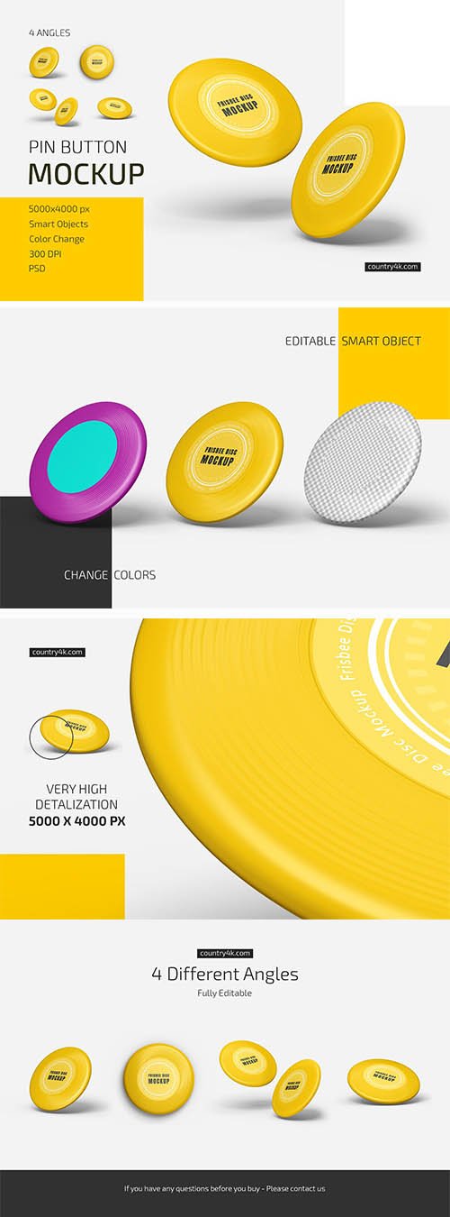 CreativeMarket - Frisbee Disc Mockup Set - 5725115