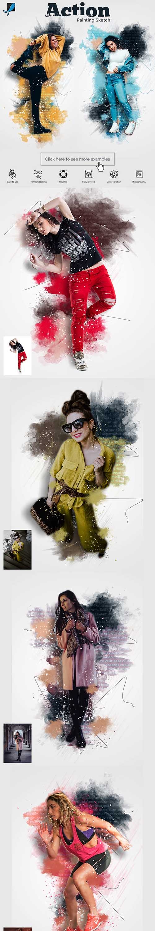 GraphicRiver - Painting Sketch Photoshop Action - 29477559