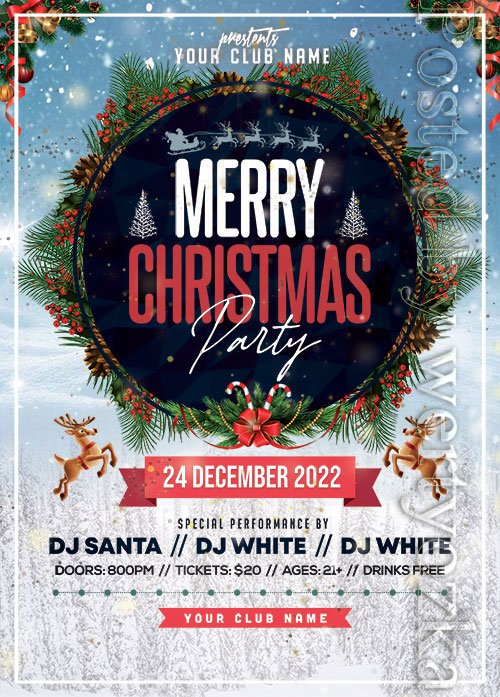 Christmas Party 4 - Premium flyer psd template