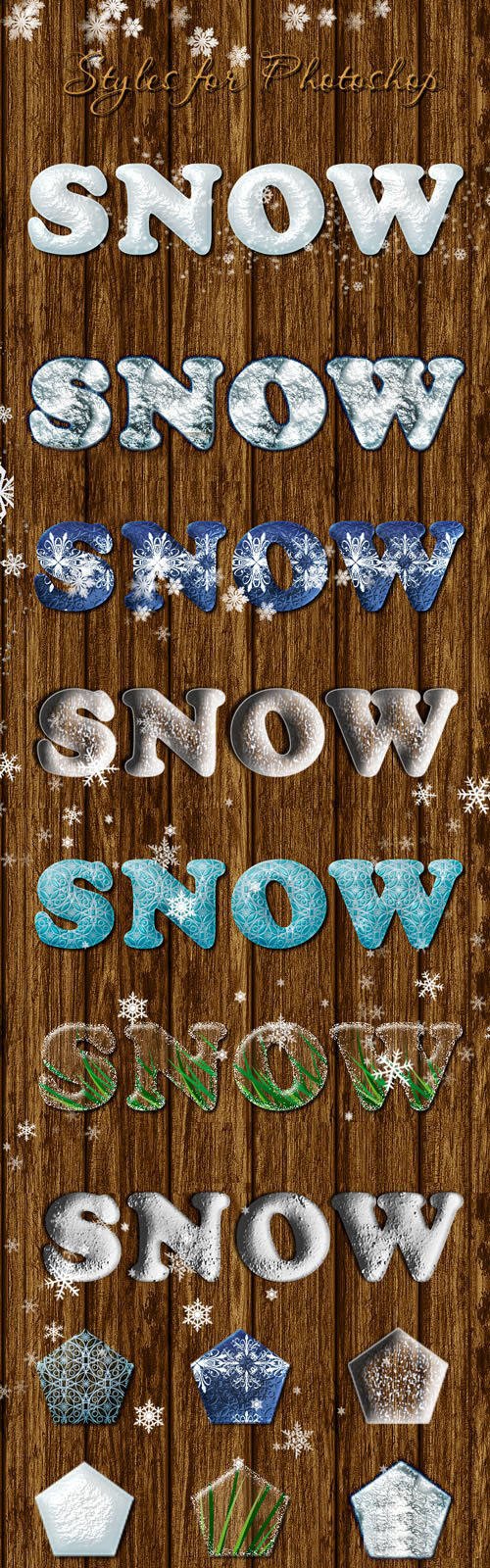 Snow & Winter - 6 Photoshop Styles