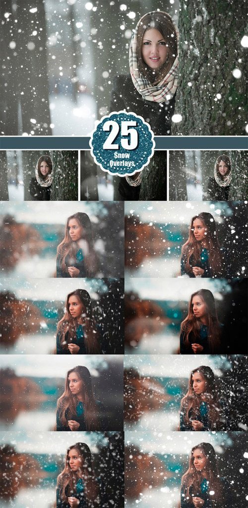 26 Realistic Snow Photo Overlays