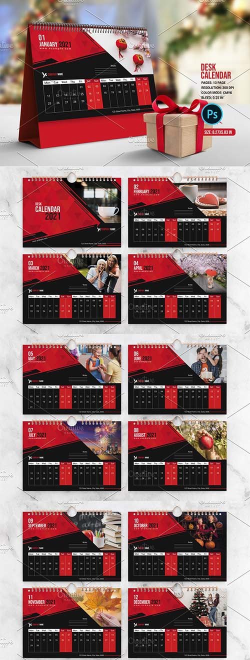 CreativeMarket - Desk Calendar V01 - 5420460