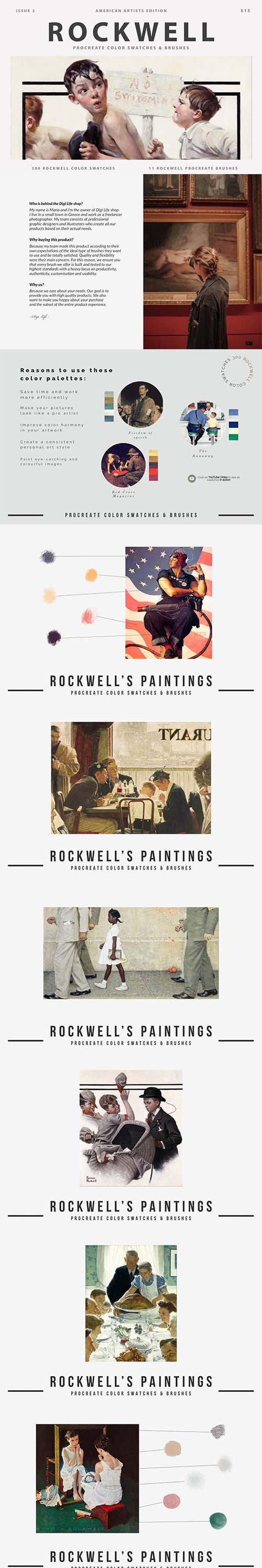 CreativeMarket - Rockwell's Art Procreate Brushes - 5500528