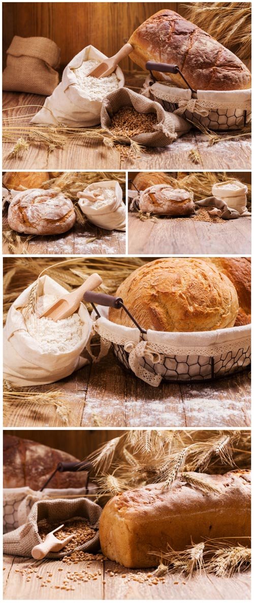 Freshly baked bread stock photo