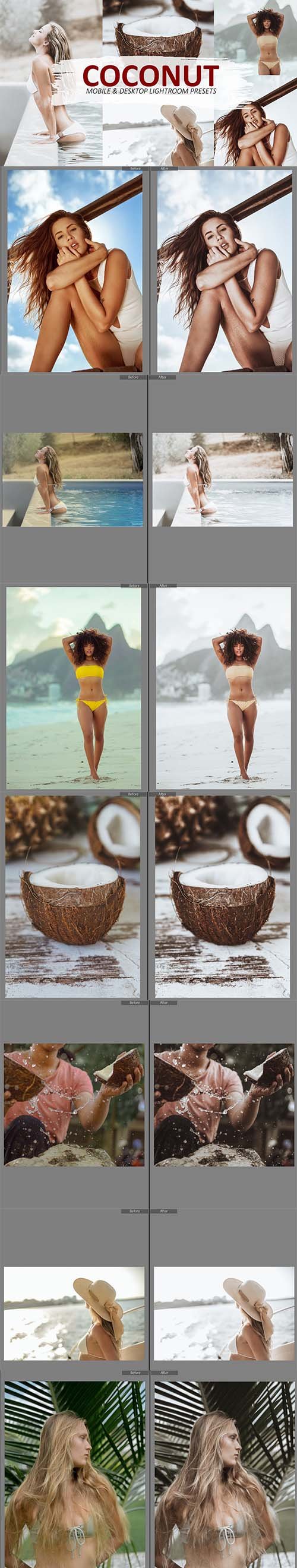 CreativeMarket - Lightroom presets coconut tan 5610
