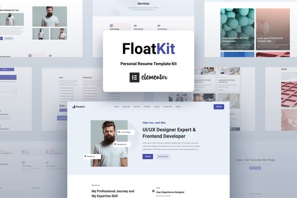 ThemeForest - FloatKit v1.0.0 - Personal Resume Elementor Template Kit - 29906017