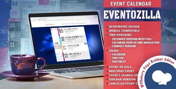 CodeCanyon - EventoZilla - Event Calendar - Addon For WPBakery Page Builder (formerly Visual Composer) v1.3.0 - 27345870