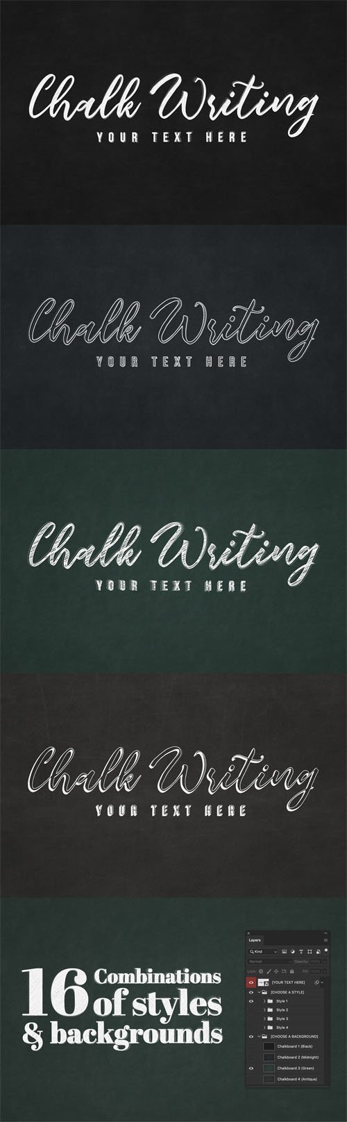 Chalk Writing - 4 Photoshop Text Effects