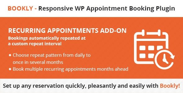 CodeCanyon - Bookly Recurring Appointments (Add-on) v3.7 - 19497634