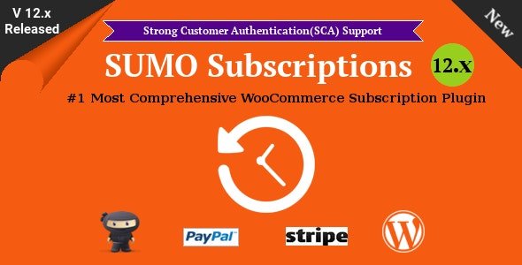 CodeCanyon - SUMO Subscriptions v12.6 - WooCommerce Subscription System - 16486054