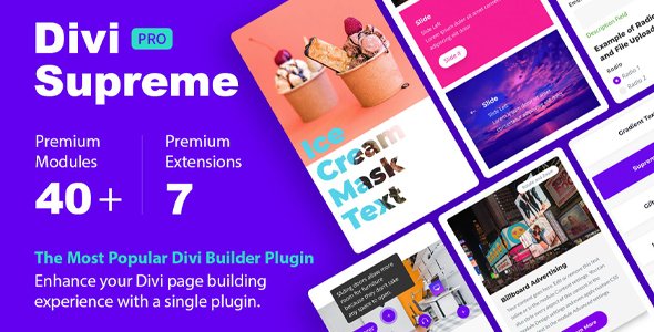 Divi Supreme Pro v4.5.0 - Custom & Creative Divi Modules To Help You Build Amazing Websites