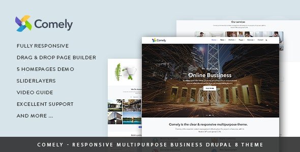 ThemeForest - Comely v1.0 - Responsive Multipurpose Business Drupal 8.7 Theme (Update: 11 May 19) - 19938606