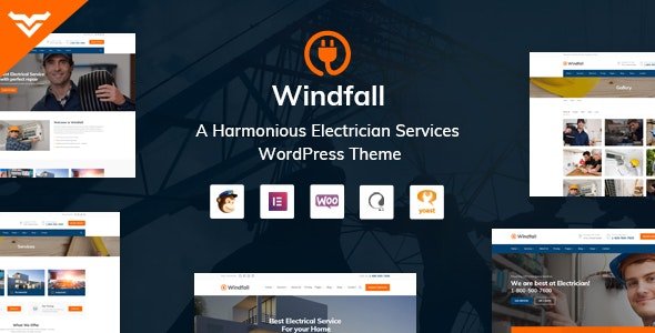 ThemeForest - Windfall v1.3.1 - Electrician Services WordPress Theme - 23710886