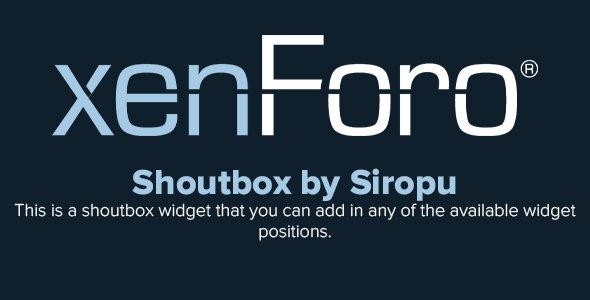 Shoutbox by Siropu v1.5.7 - XenForo 2.x Add-On