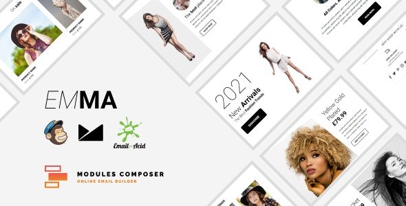 ThemeForest - Emma v1.0 - E-commerce Responsive Email for Fashion & Accessories with Online Builder - 30101123