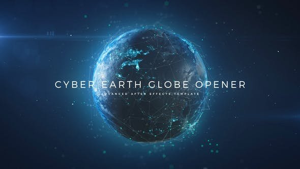 VideoHive - Cyber Earth Globe Opener - 29647647