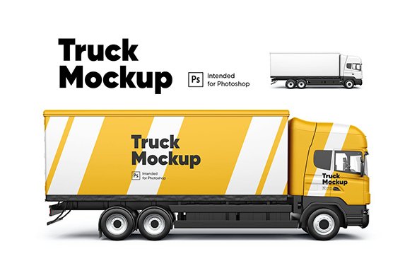 Truck Mockup PSD