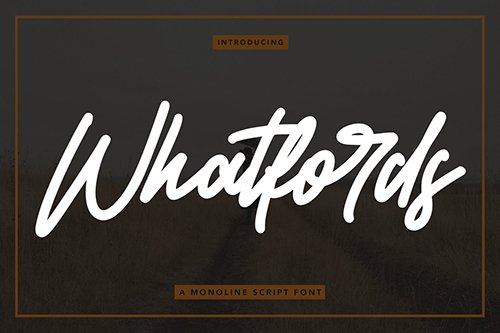 Whatfords - Monoline Script Font