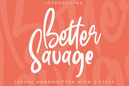 BetterSavage - Handwritten 2 Style Font