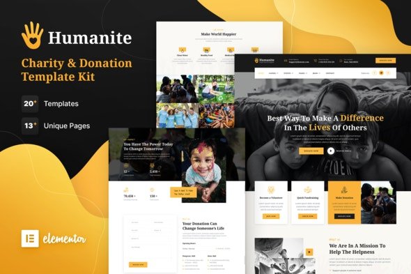 ThemeForest - Humanite v1.0.0 - Charity & Donation Elementor Template Kit - 30180364