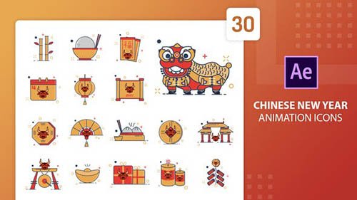 Chinese New Year Animation Icons | After Effects 30202221